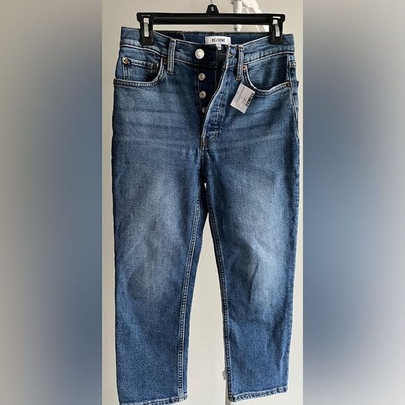Re/Done Comfort Stretch High Rise Ankle Crop Jeans size 26, NWOT - Picture 6 of 11